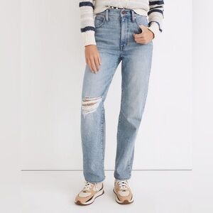 Madewell The Perfect Vintage Jean Striaght Leg Jeans Blue Denim 30 Tall